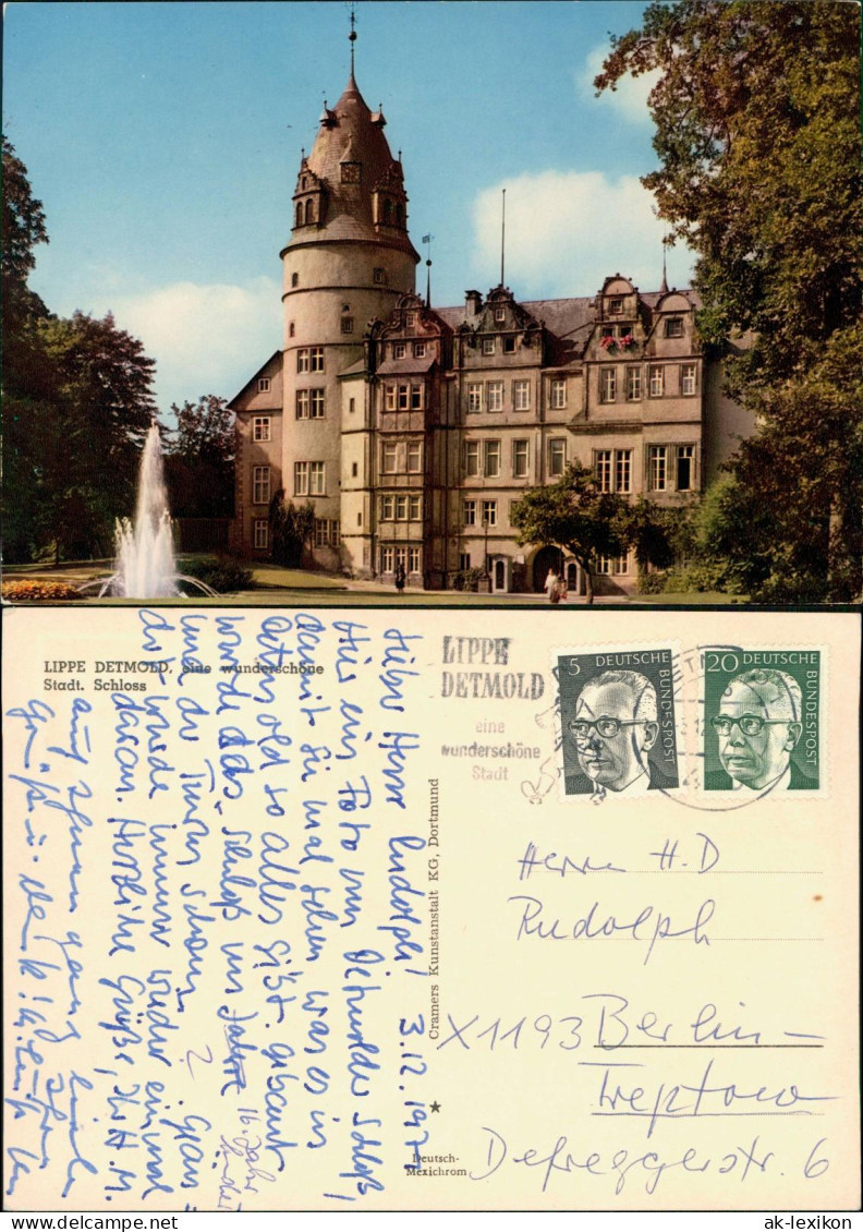 Ansichtskarte Detmold LIPPE DETMOLD Schloss 1971 - Detmold