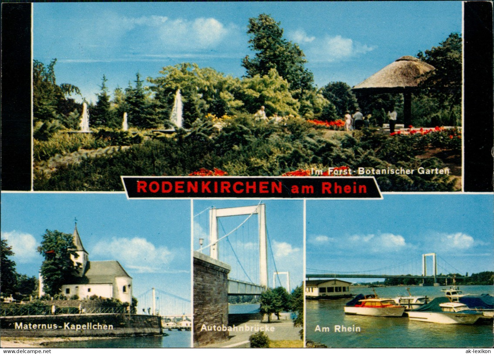 Rodenkirchen-Köln Mehrbild Maternus-Kapellchen  Forst-Botanischer Garten 1971 - Koeln