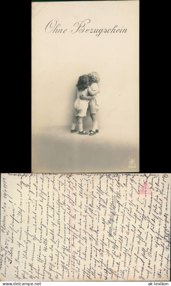 Ansichtskarte  Kinder Künstlerkarte Junge Und Mädchen Fotokunst 1914 - Ritratti