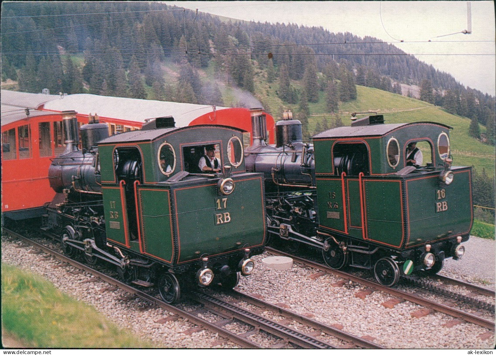 Verkehr Eisenbahn & Zug-Lokomotive Nostalgie-Fahrzeuge Rigi-Bahnen 1990 - Trains