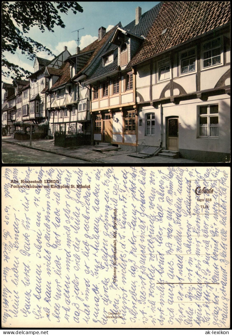 Ansichtskarte Lemgo Fachwerkhaus Kirchplatz 1971 - Lemgo