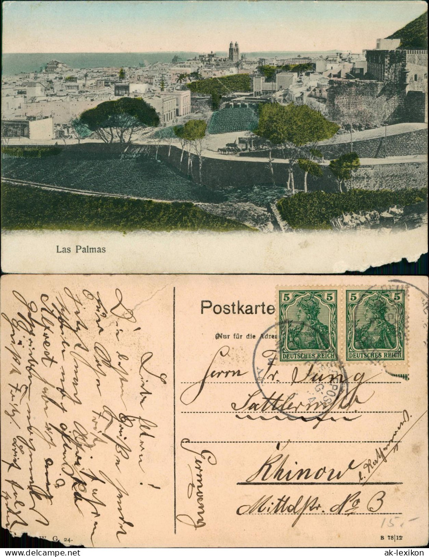 Las Palmas De Gran Canaria  Stadt - Canaris 1915  Gel. Deutsche Schiffspost - Other & Unclassified