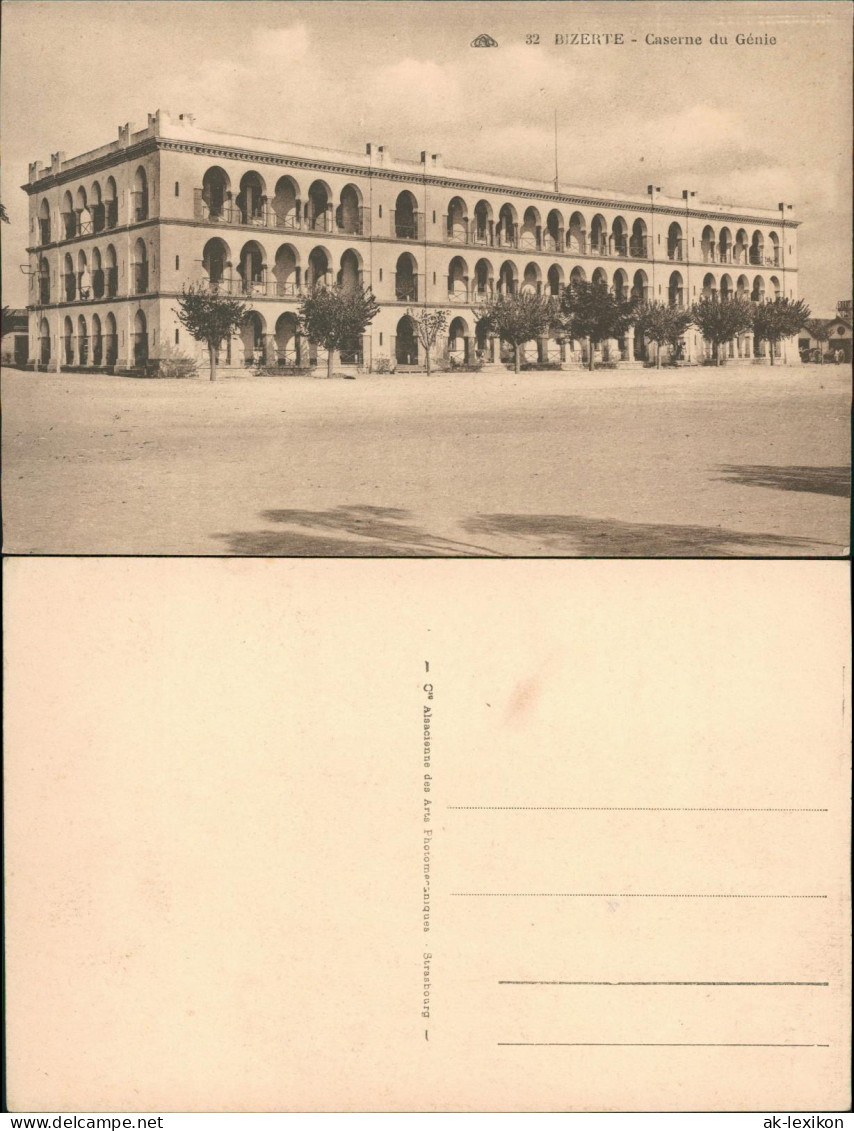 Bizerte بنزرت Gebäude-Ansicht, Kaserne, Caserne Du Génie 1910 - Tunisia