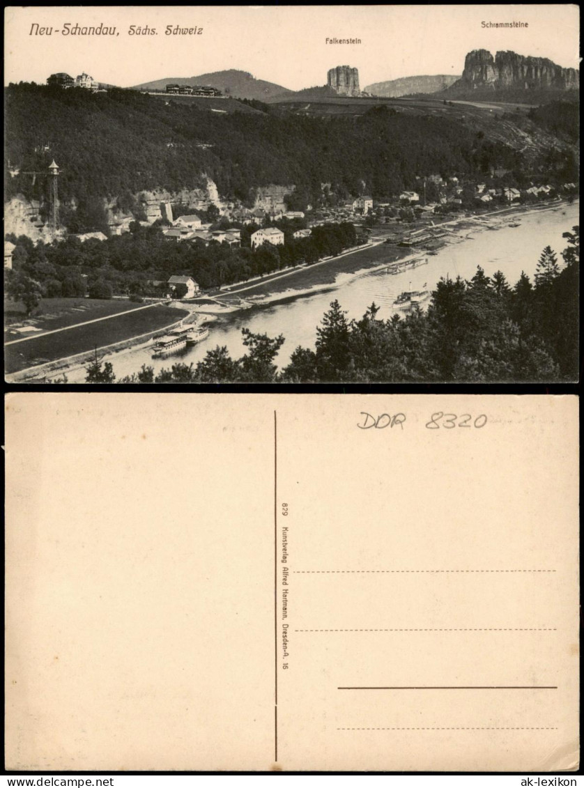 Ansichtskarte Bad Schandau Neuschandau - Falkenstein, Schrammstein 1913 - Bad Schandau