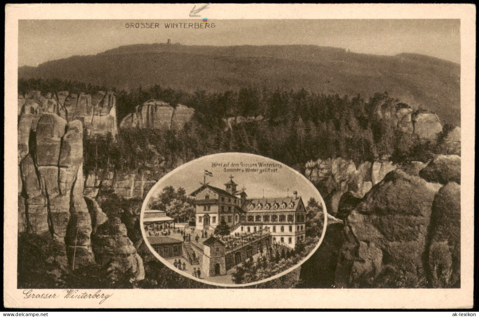 Ansichtskarte Schmilka Großer Winterberg - 2 Bild 1924 - Schmilka