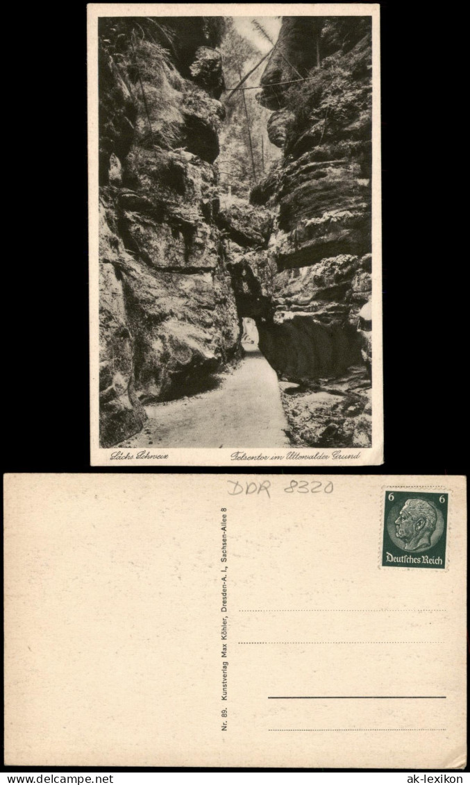 Ansichtskarte Wehlen Uttewalder Grund 1939 - Wehlen