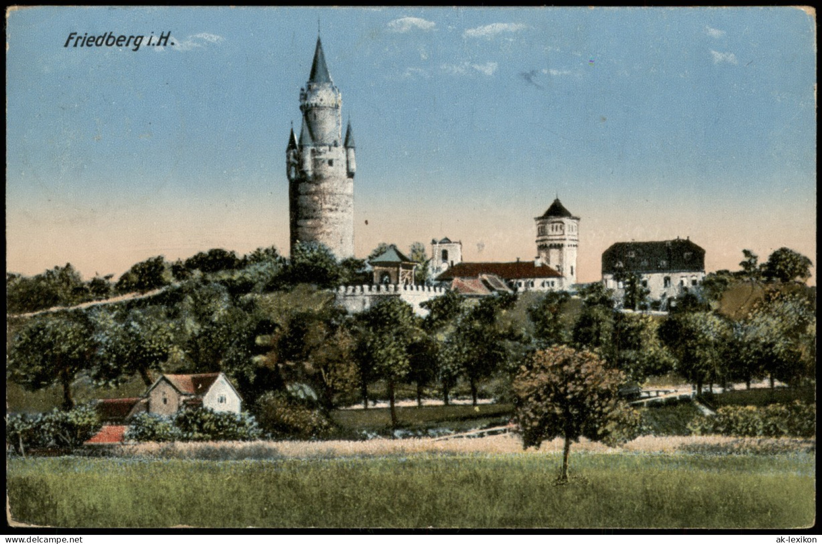 Ansichtskarte Friedberg (Hessen) Panorama-Ansicht Mit Turm-Gebäude 1931 - Friedberg