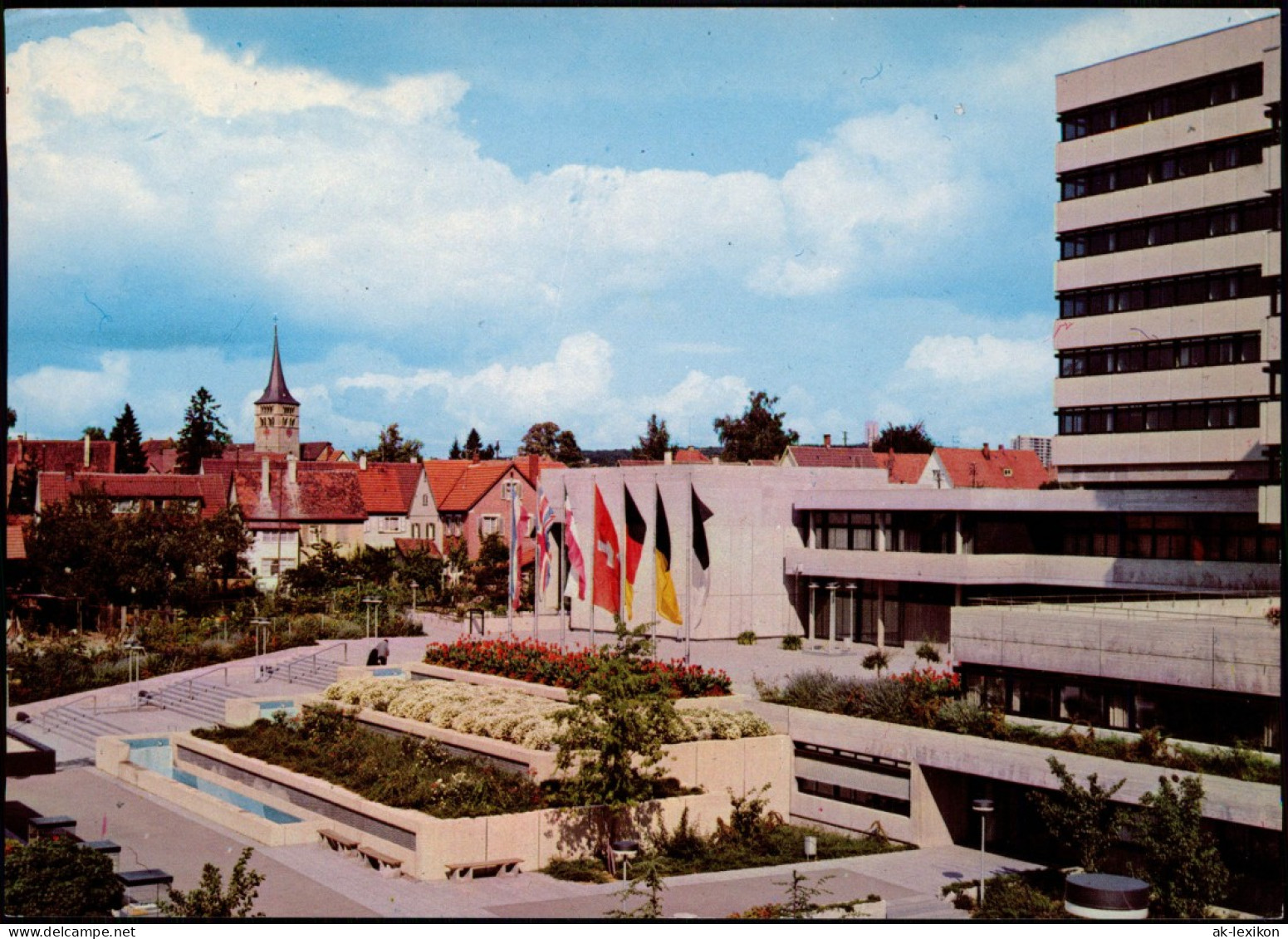 Ansichtskarte Sindelfingen Ortsansicht, Gebäude Beflaggt 1970 - Sindelfingen