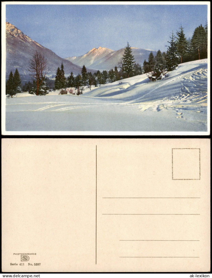 Ansichtskarte  Schnee Eis Winter Stimmungsbild Gebirge Photochromie 1913 - Ohne Zuordnung