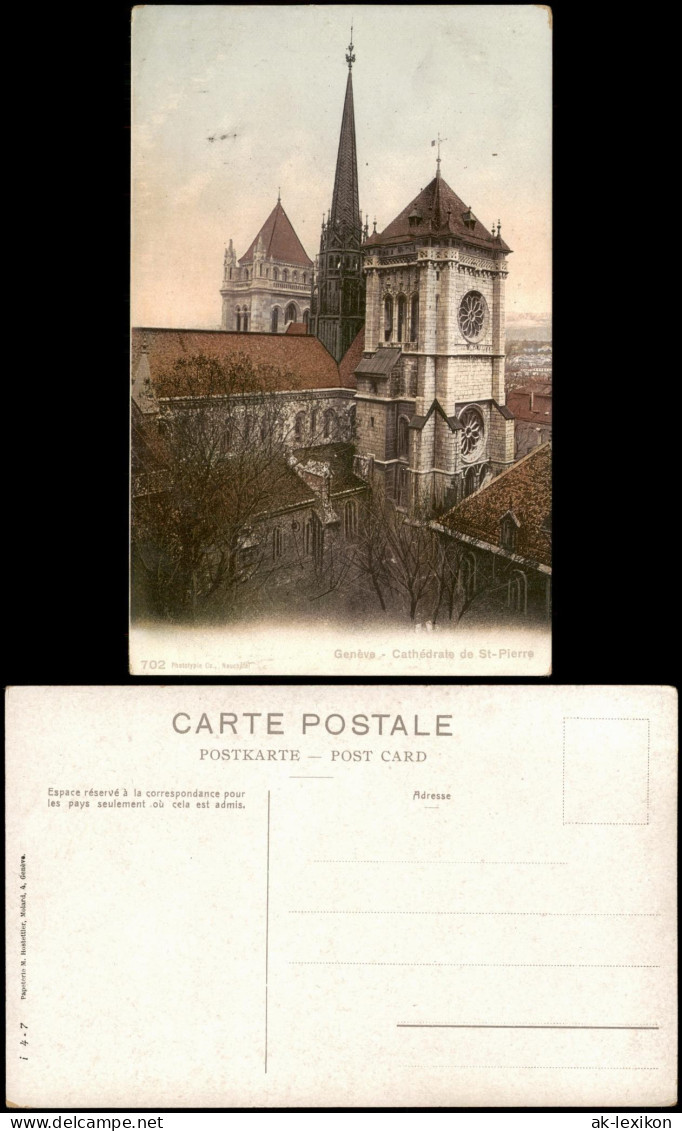 Ansichtskarte Genf Genève Cathédrale De St-Pierre 1912 - Autres & Non Classés