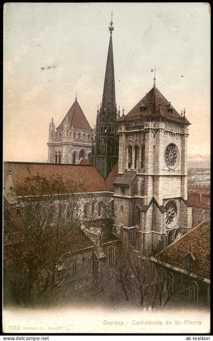 Ansichtskarte Genf Genève Cathédrale De St-Pierre 1912 - Autres & Non Classés