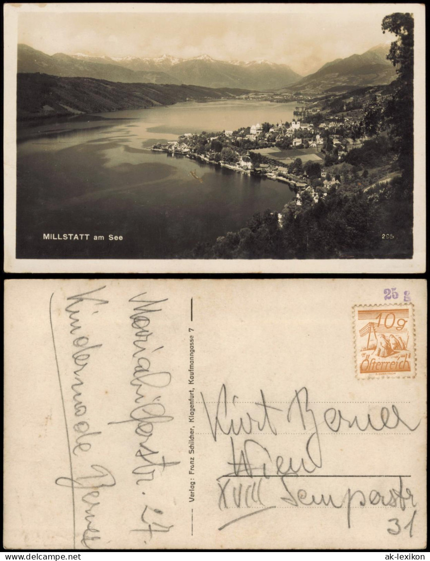 Ansichtskarte Millstatt Fernblick Auf Die Stadt 1929 - Autres & Non Classés