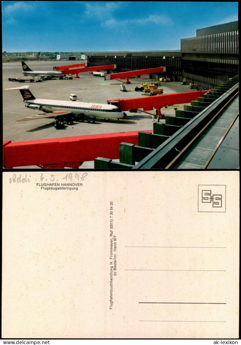Ansichtskarte Hannover Flughafen Flugzeugabfertigung 1980 - Hannover