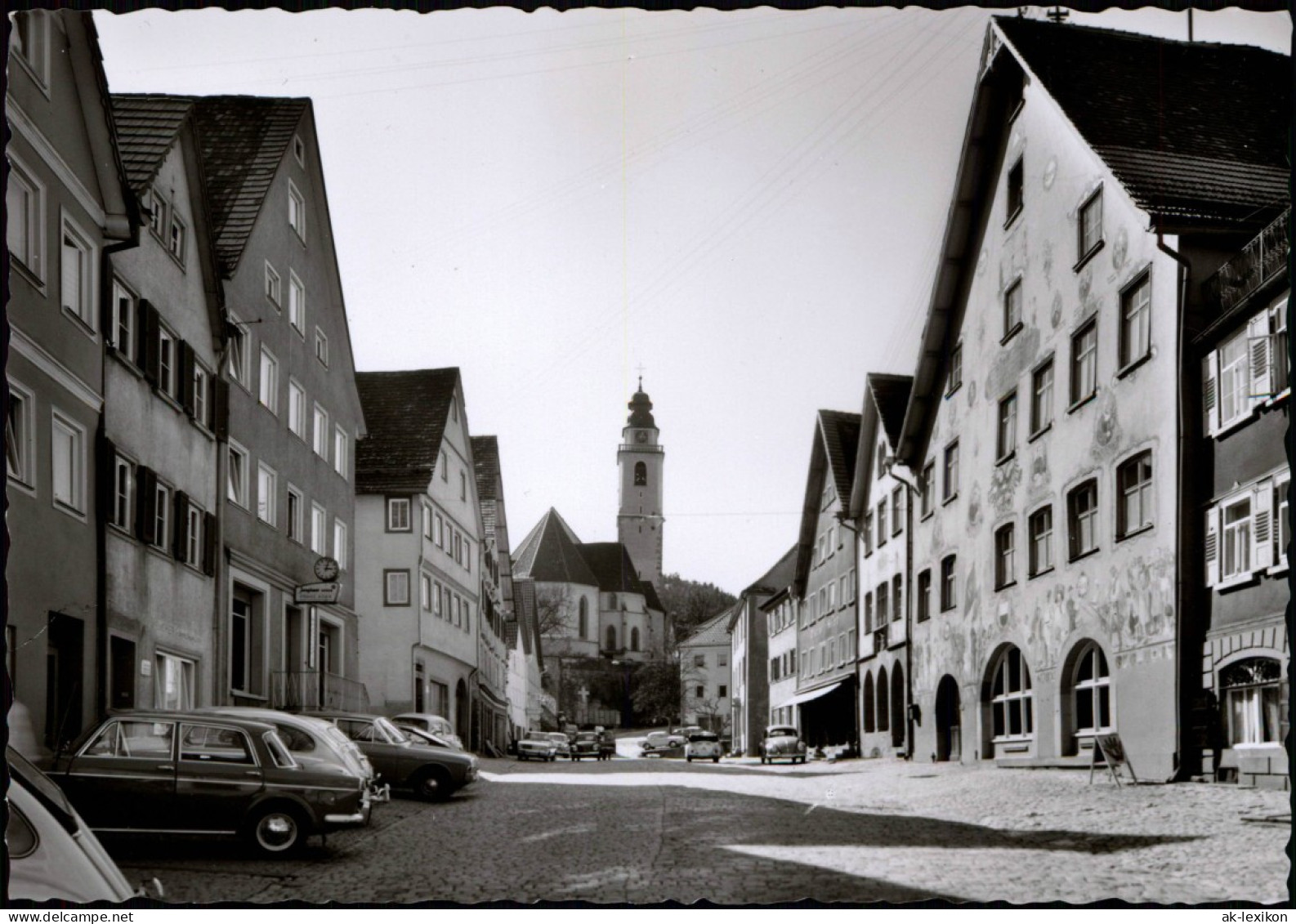 Ansichtskarte Horb Am Neckar Straßen Ansicht Ortsmitte Mit Alten Autos 1960 - Horb