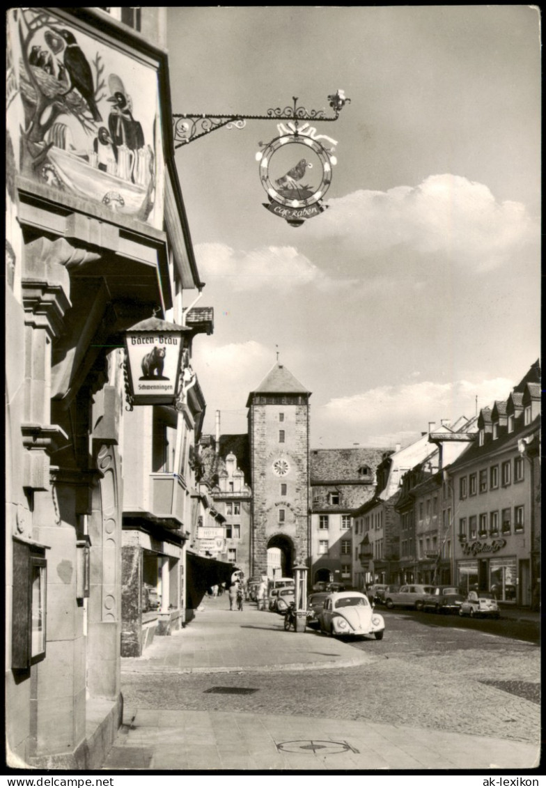 Villingen-Villingen-Schwenningen VW Käfer Oberes Tor Cafe Zum Raben 1962 - Villingen - Schwenningen