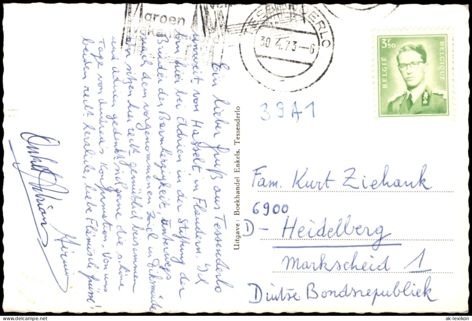 Postkaart Tessenderlo Industriepark Gemeentehuis Kerk 3 Bild 1973 - Other & Unclassified