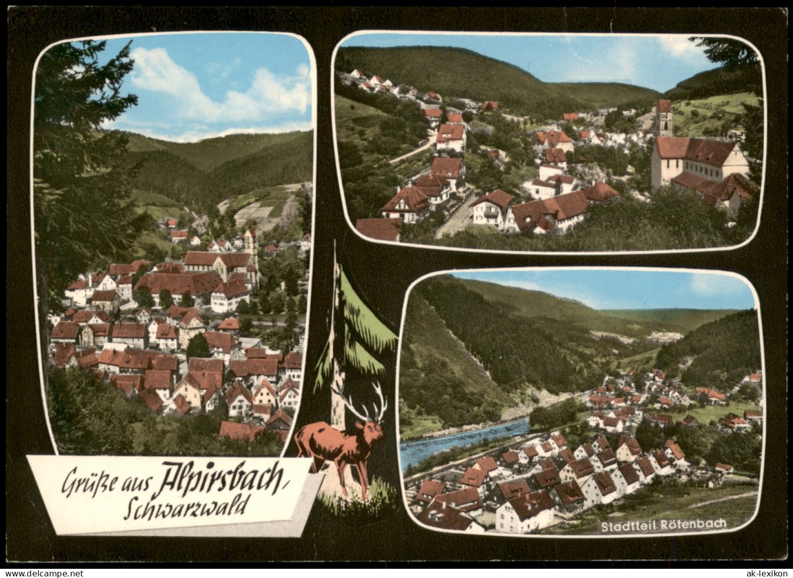 Ansichtskarte Alpirsbach 3 Bild: Stadtansichten 1972 - Alpirsbach