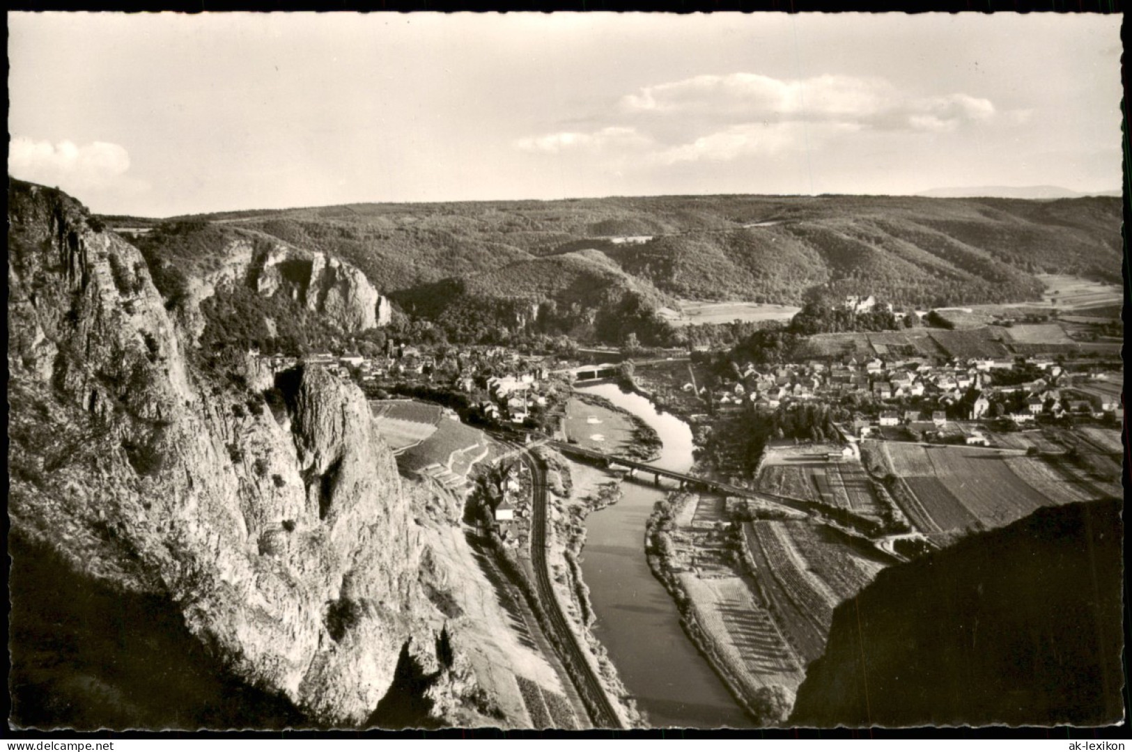 Ansichtskarte Bad Münster Am Stein-Ebernburg Blick Vom Rothenfels 1955 - Bad Münster A. Stein - Ebernburg