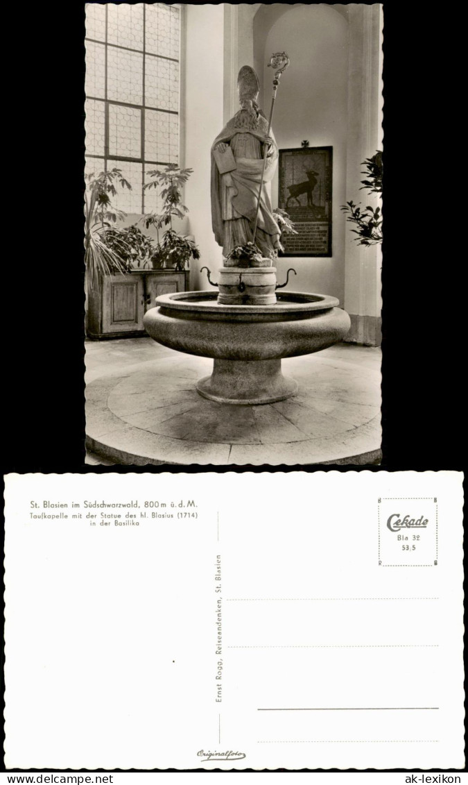 St. Blasien Toufkapelle Mit Der Statue Des Hl. Blasius (1714) 1953 - St. Blasien