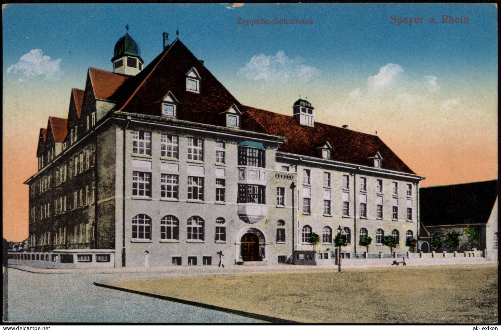 Ansichtskarte Speyer Zeppelin-Schule 1914 - Speyer