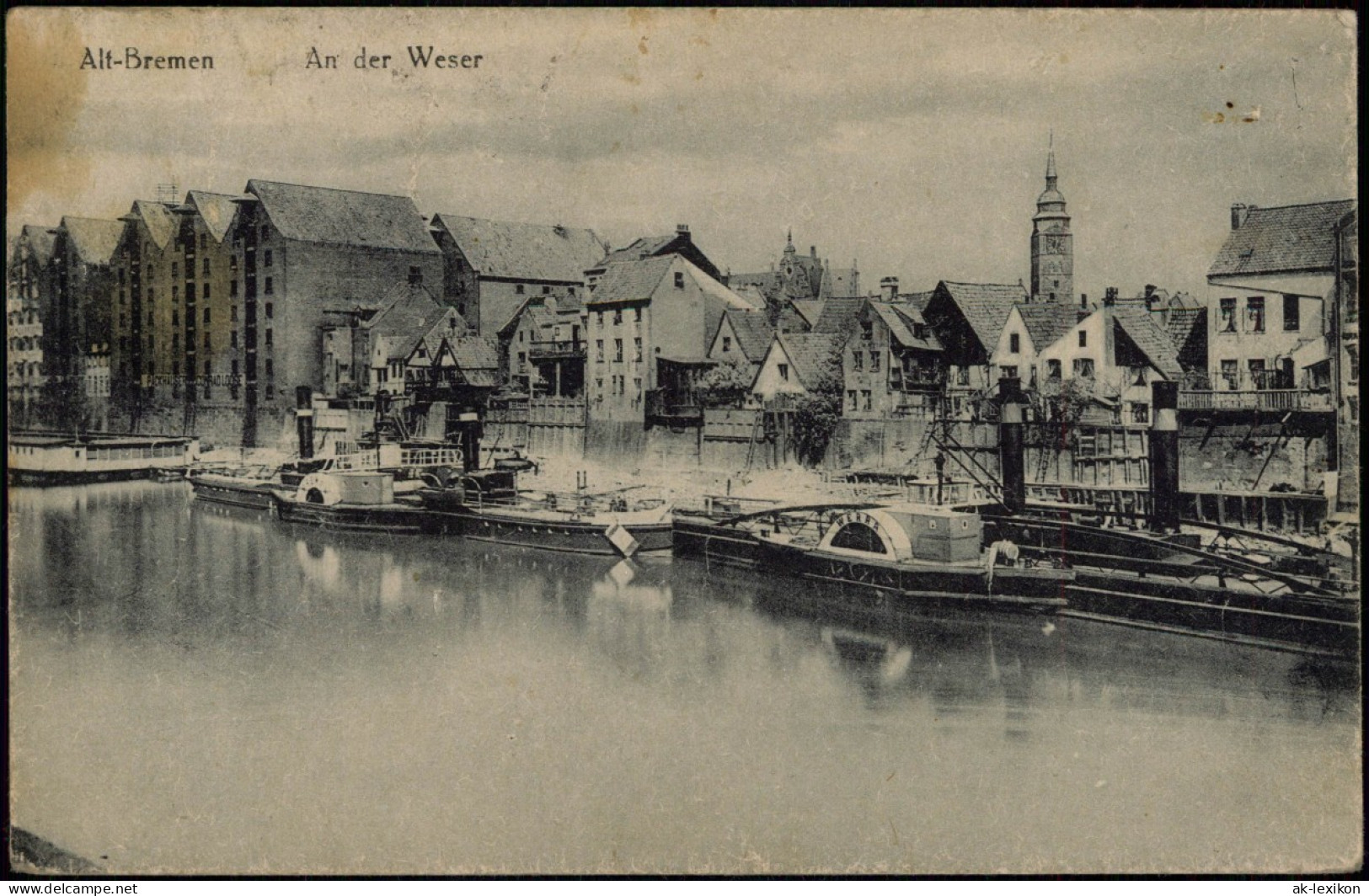 Ansichtskarte Bremen Speicher Und Dampfer 1920 - Bremen