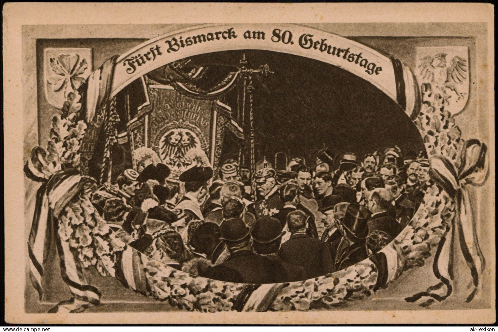 Ansichtskarte  Fürst Bismarck Zum 80. Geburtstag Patriotika 1915 - Malerei & Gemälde