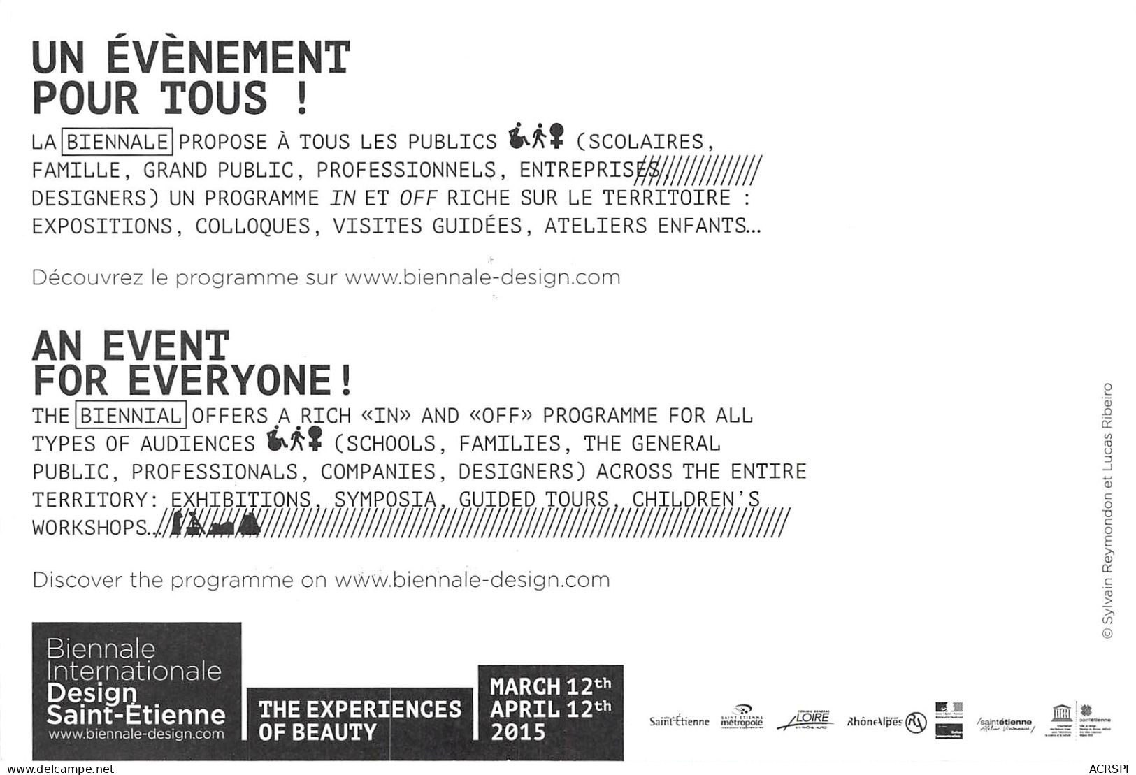 Biennale Internationale DESIGN SAINT ETIENNE  27(scan Recto-verso) MB2313 - Advertising