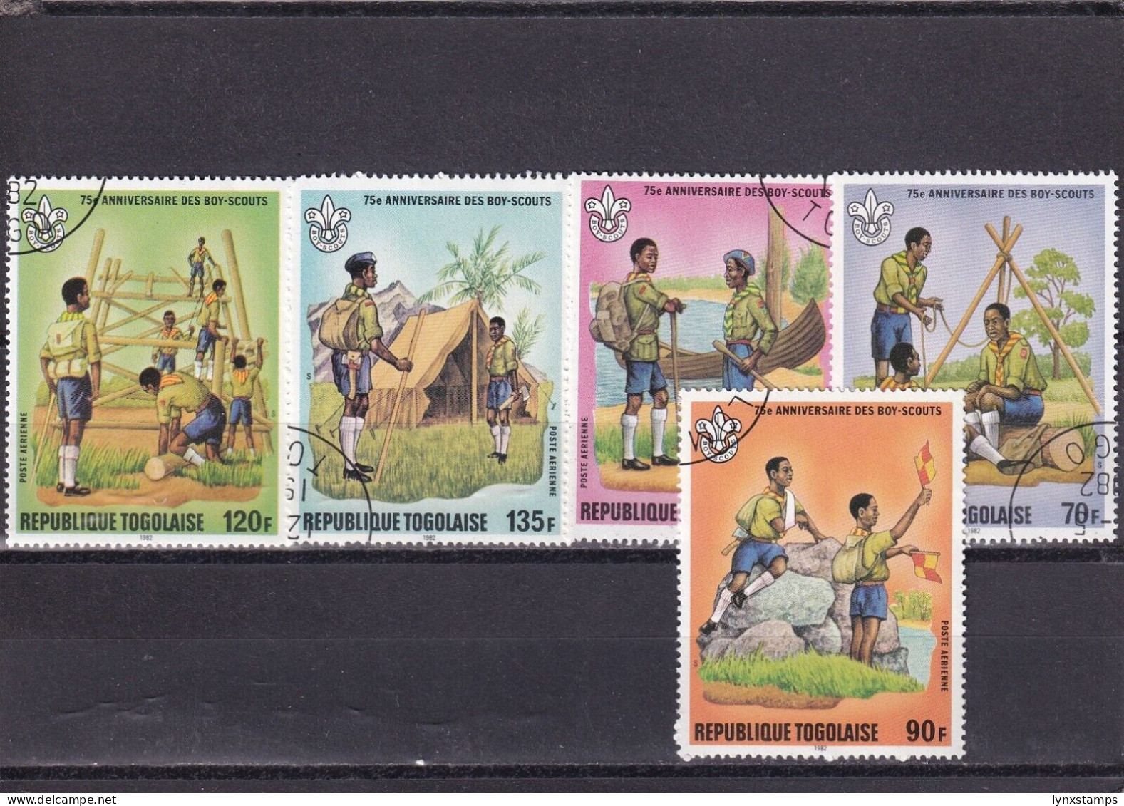 SA03 Togo 1982 Airmail The 75th Anniversary Of Boy Scout Movement Used Stamps - Togo (1960-...)