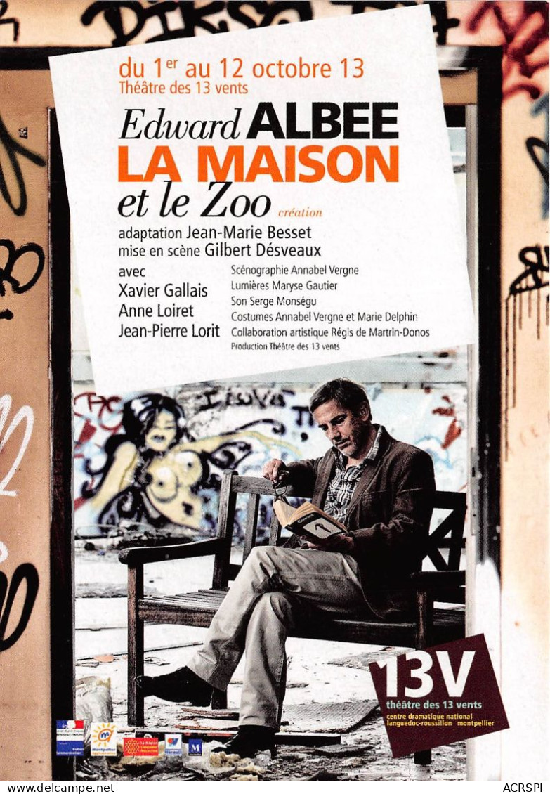 EDWARD ALBEE LA MAISON ET LE ZOO 30(scan Recto-verso) MB2310 - Publicité