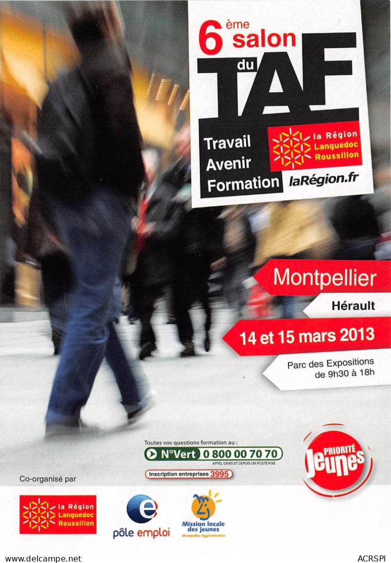 MONTPELLIER  6 EME Salon Du TAF 8(scan Recto-verso) MB2310 - Publicité