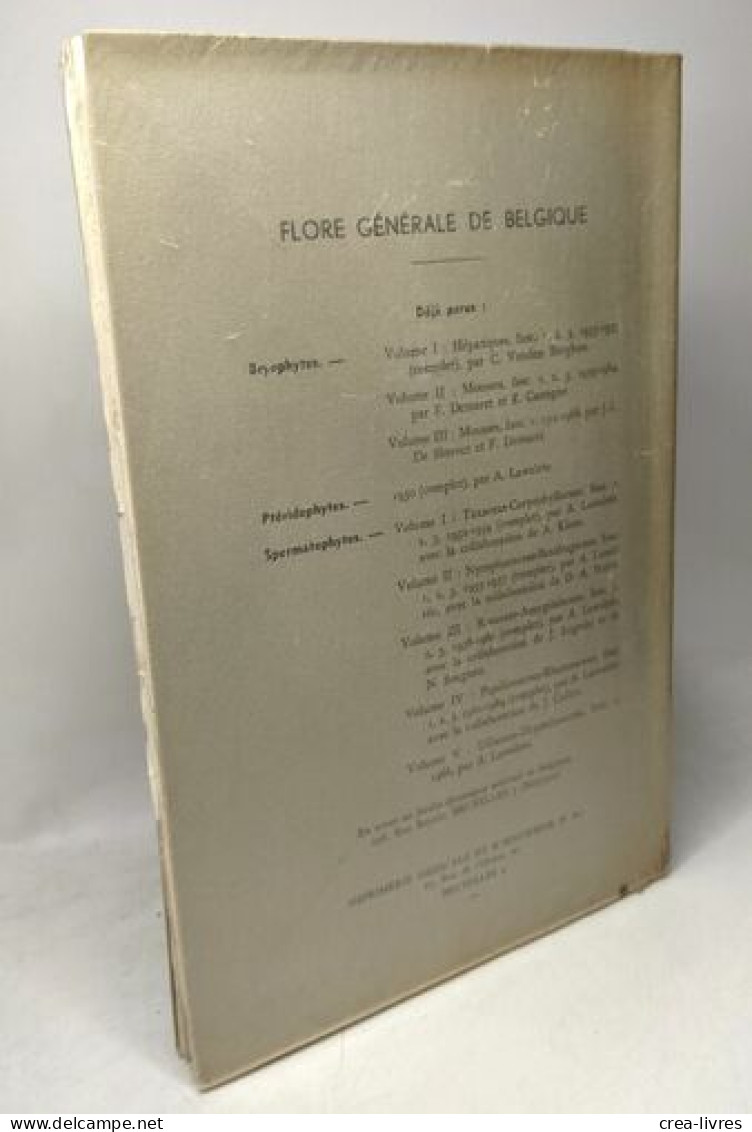 Bryophytes - Vol. III - Fascicule 1- 1968 - Flore Générale De Belgique - Non Classés