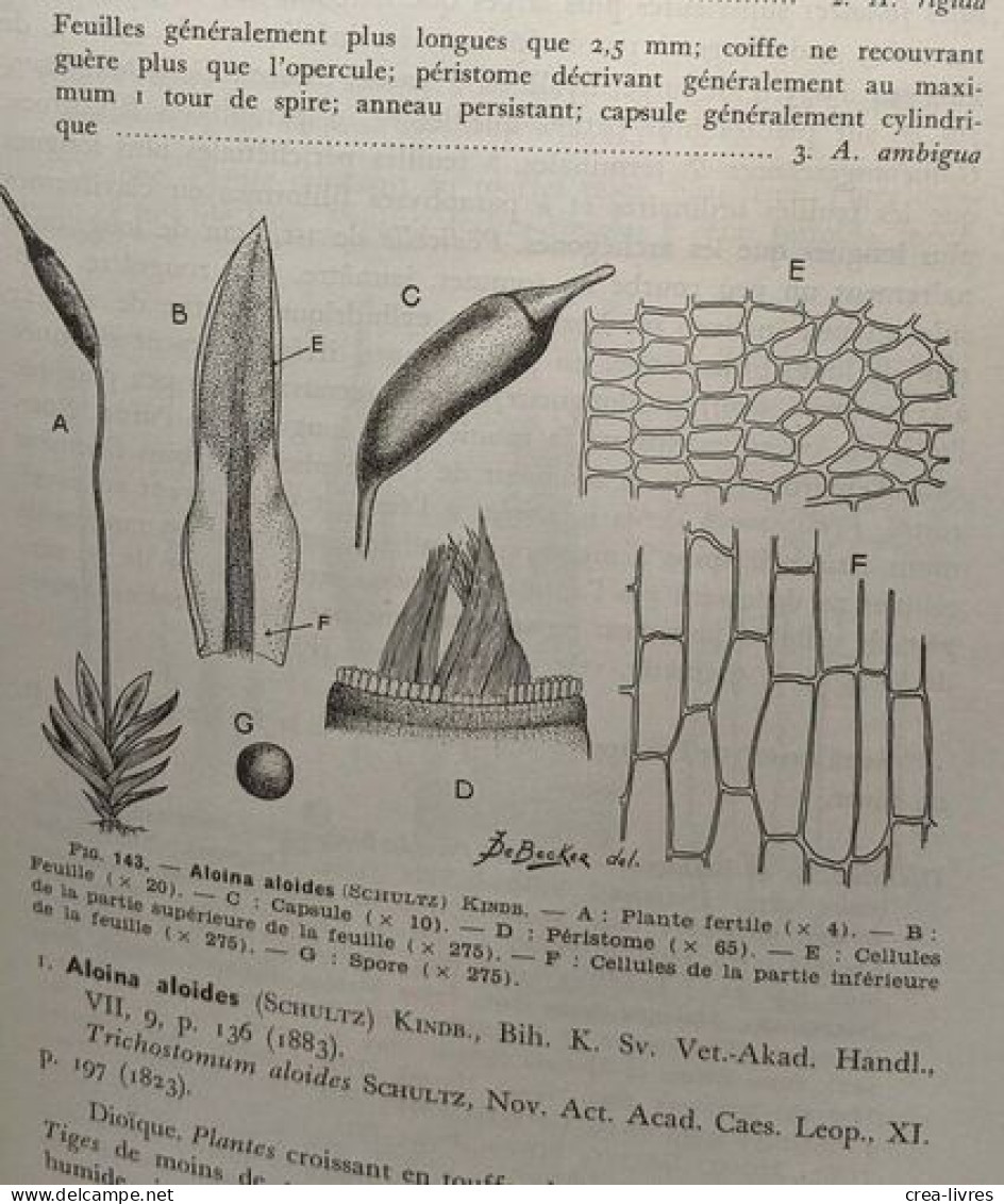 Bryophytes - Vol. II - Fascicule 2 Et 3 - édités Ente 1961 Et 1964 - Flore Générale De Belgique - Unclassified