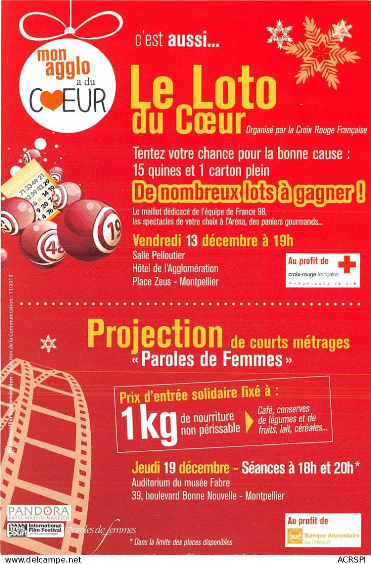 Mon Agglo A Du Coeur Grande Collecte MONTPELLIER 23(scan Recto-verso) MB2320 - Advertising