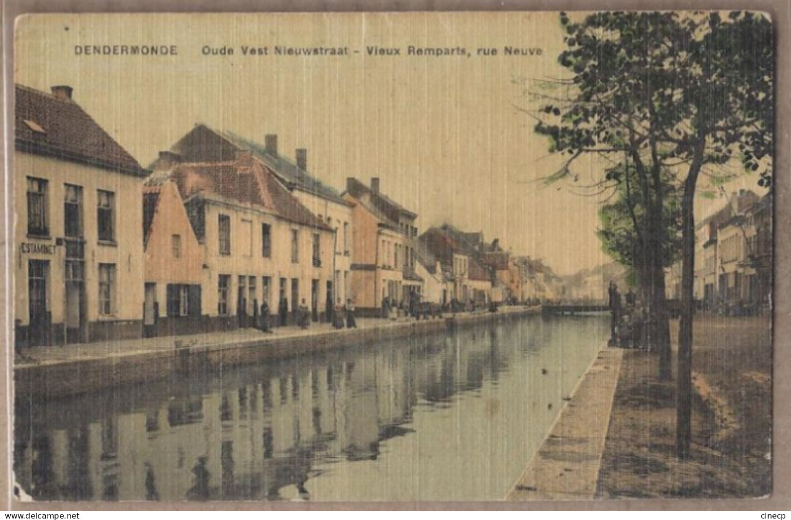 CPA BELGIQUE - DENDERMONDE - Oude Vest Nieuwstraat - Vieux Remparts , Rue Neuve - TB PLAN Coiurs D'eau ANIMATION - Dendermonde