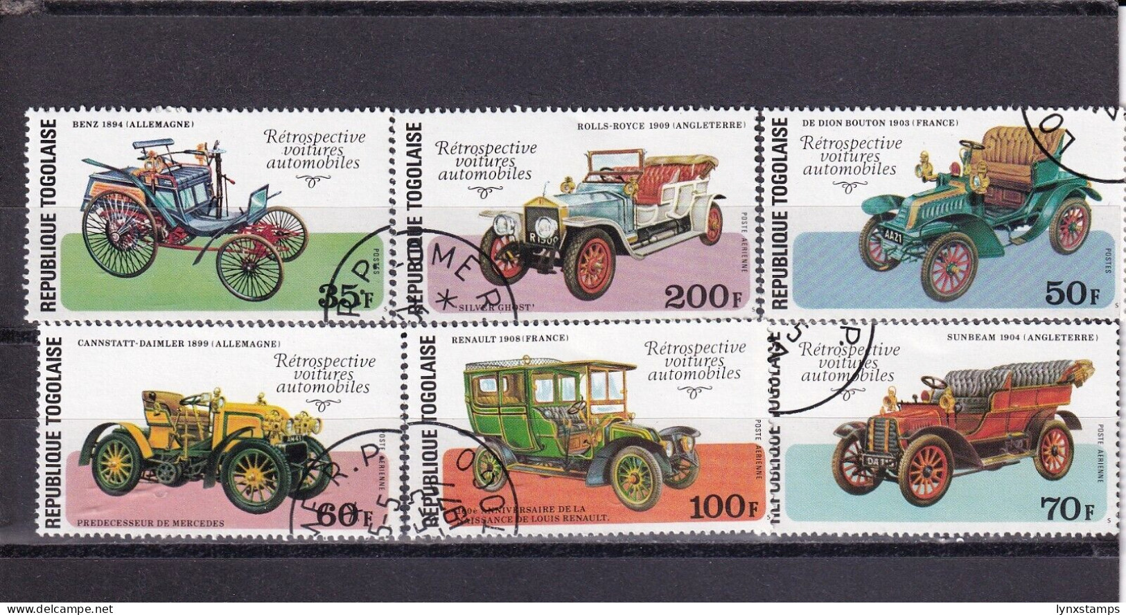 SA03 Togo 1977 The 100th Anniversary Of The Birth Of Louis Renault Used Stamps - Automobili