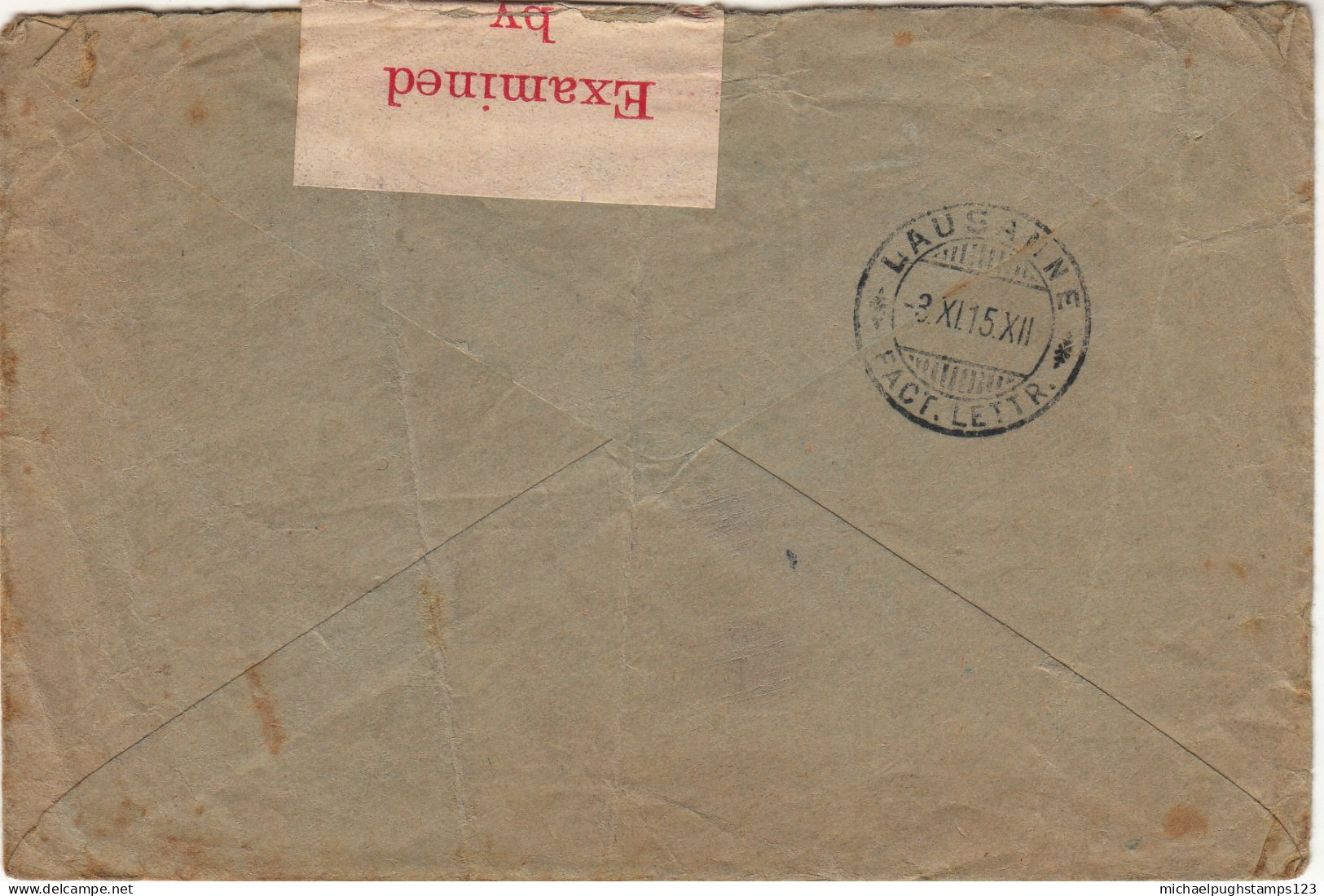 G.B. / W.W.I Military Mail / France / Switzerland / Tax - Non Classificati