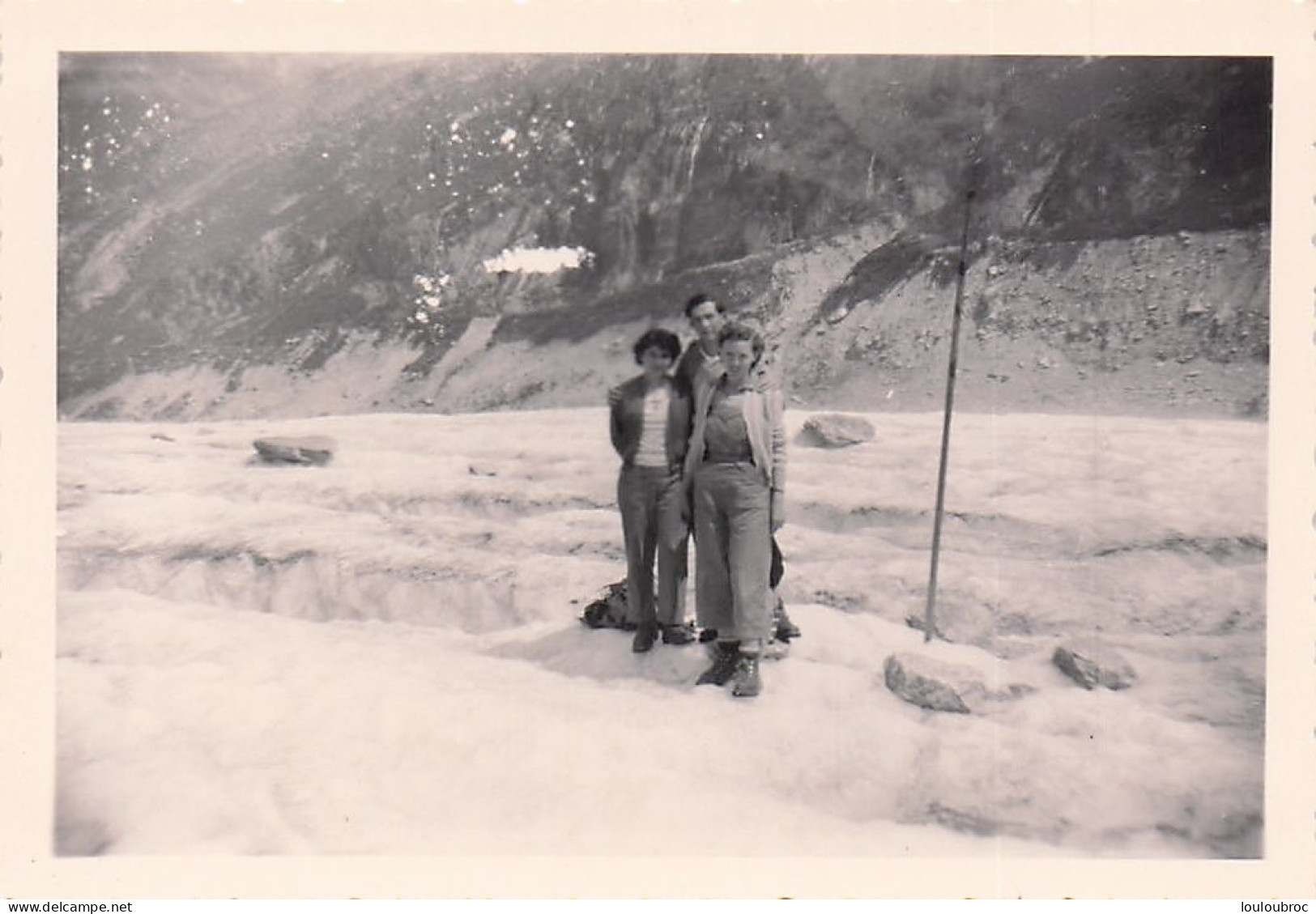 ALPES MER DE GLACE  1953  ALPINISME  PHOTO ORIGINALE  9 X 6 CM R2 - Places