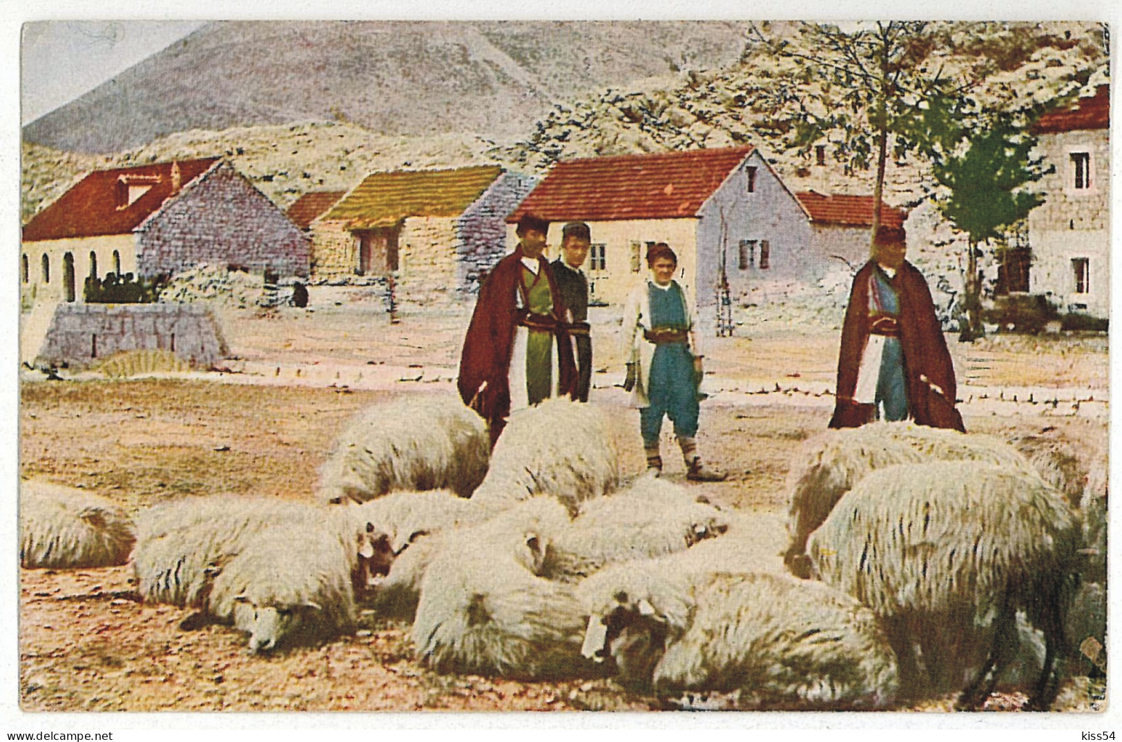 MUN 1 - 5041 Shepherds, Montenegro - Old Postcard - Unused - Montenegro