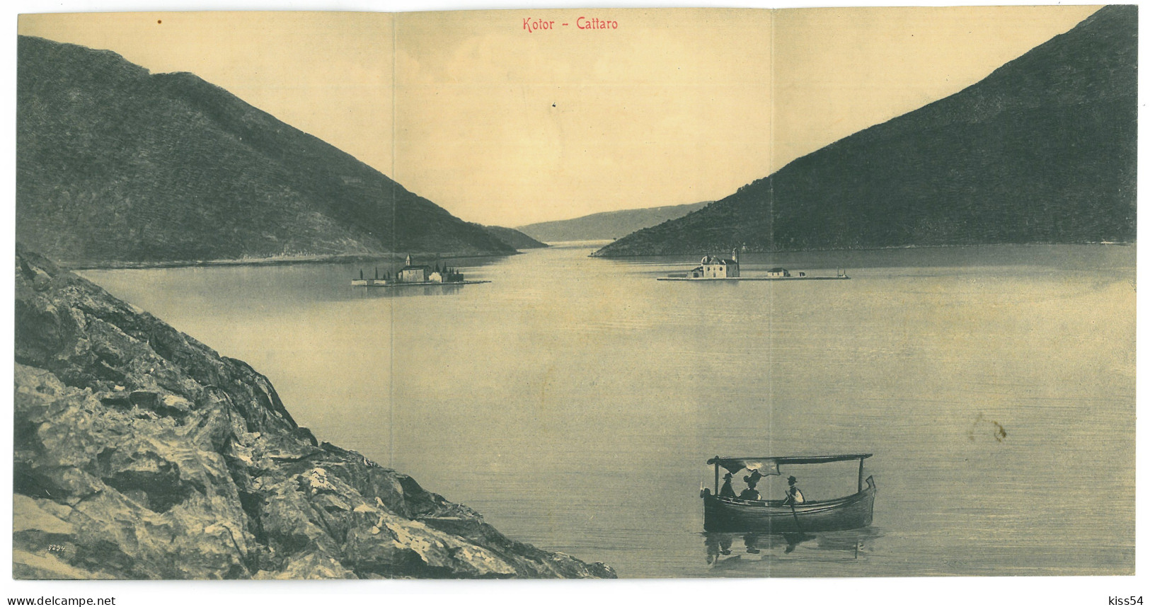 MUN 1 - 23773 KOTOR, Panorama, Montenegro - Old Three Postcards - Used - 1912 - Montenegro