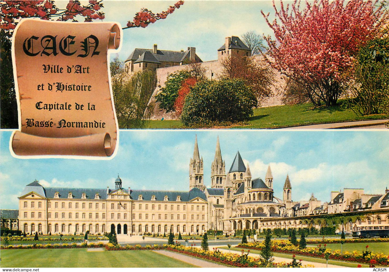 CAEN Les Remaprts Du Chateau Abbaye Aux Hommes 14(scan Recto-verso) MB2380 - Caen