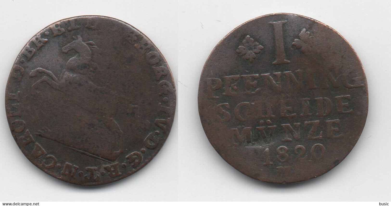 + ALLEMAGNE + 1 PFENNIG 1820 + HANOVRE + - Groschen & Andere Kleinmünzen