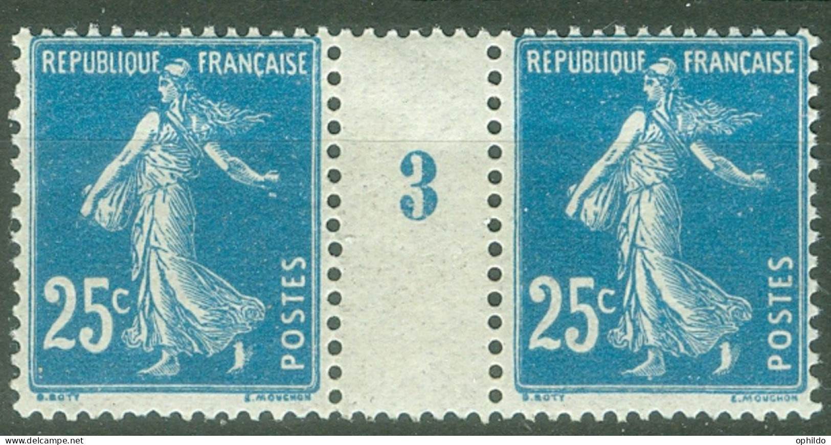 France Yv 140 En Paire Millésimé 3  * * TB  - Unused Stamps