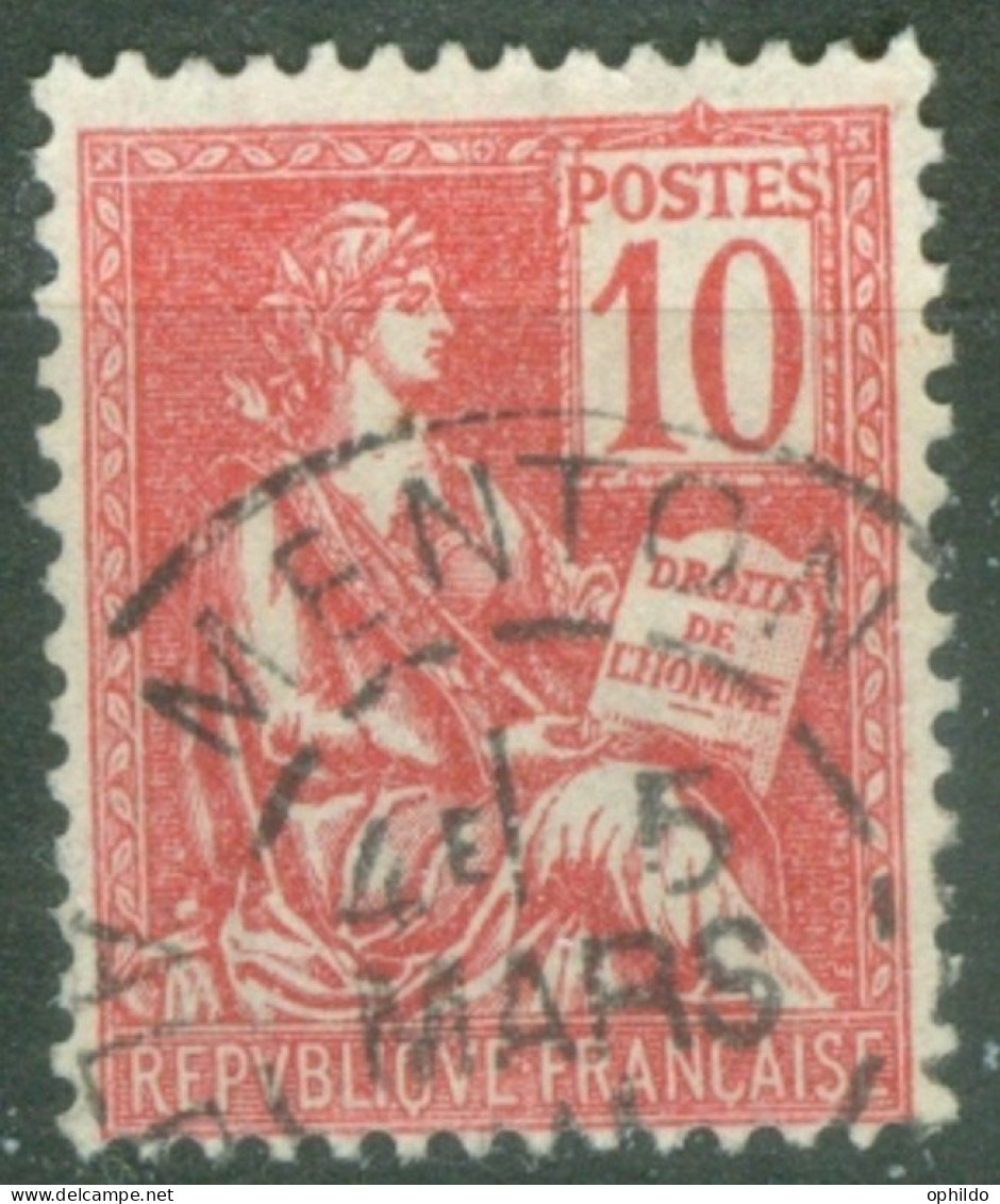 France Yv 116 Ob TB Obli Menton Alpes Maritimes - Oblitérés