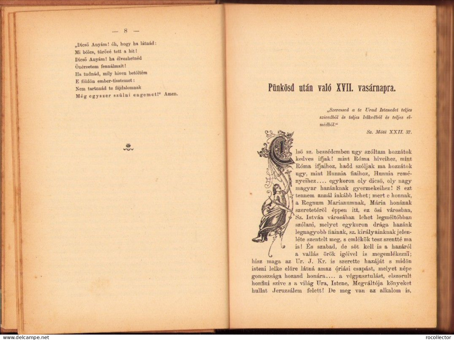 Szent Beszédek (Exhortatiók) A Tanév Minden Vasárnapjára Irta Kalocsay Gyula Alán 1889 C4033N - Libros Antiguos Y De Colección