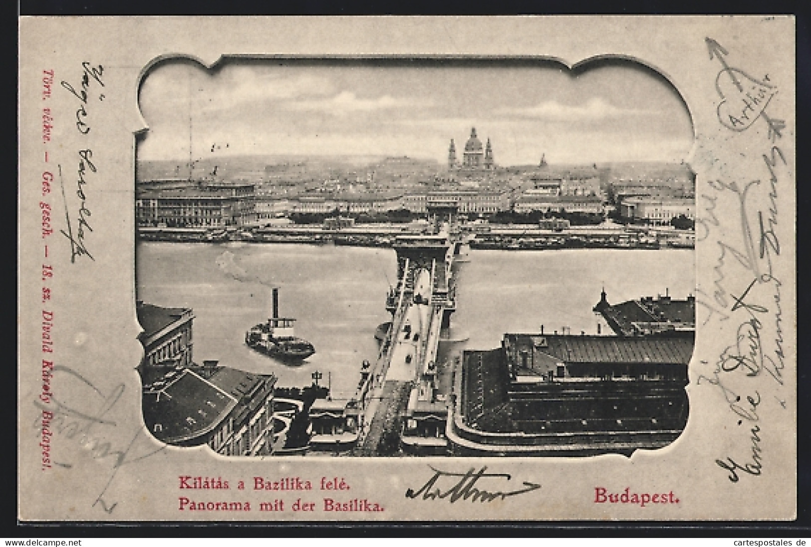AK Budapest, Kilátás A Bazilika Felé  - Hongarije