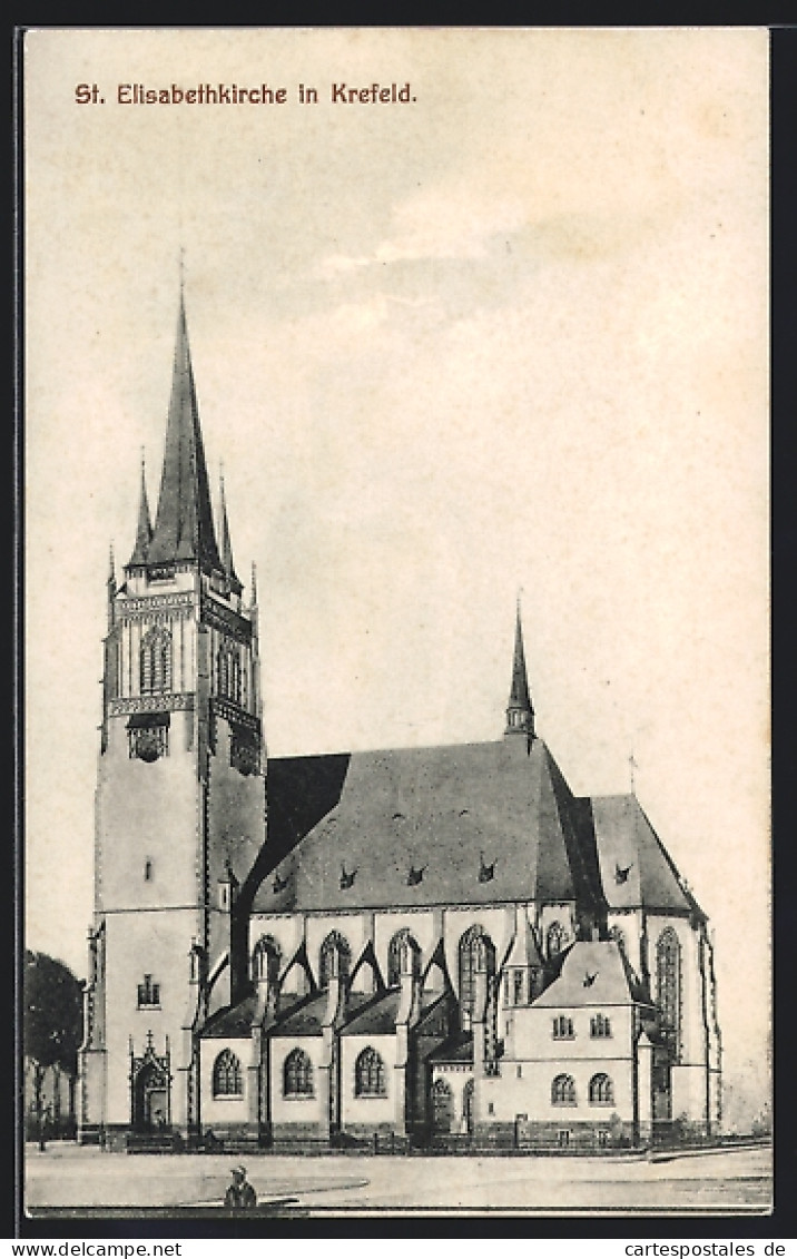 AK Krefeld, An Der St. Elisabethkirche  - Krefeld