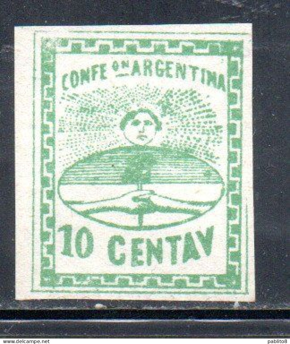 ARGENTINA 1860 CONFEDERATION CONFERACION 10c MH - Unused Stamps