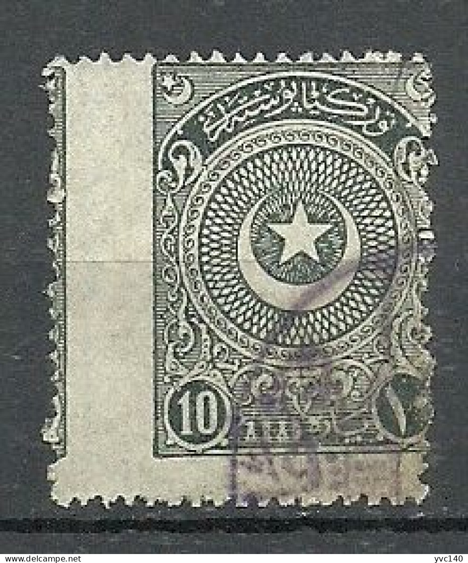 Turkey; 1923 1st Star&Crescent Issue Stamp 10 P. "Misplaced Perf." ERROR - Used Stamps