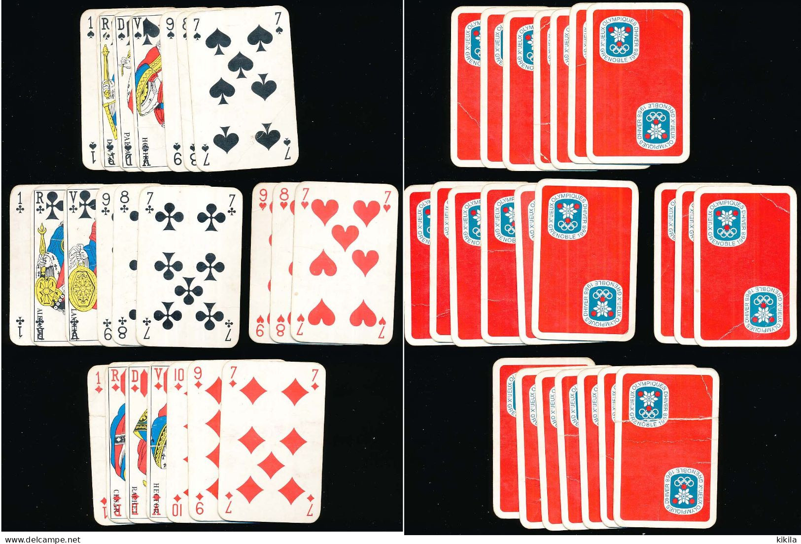 Cartes à Jouer Des X° Jeux Olympiques D'Hiver De Grenoble 1968  - 23 Cartes D'un Jeu De 32 Dimensions 54 X 84 Mm - Carte Da Gioco