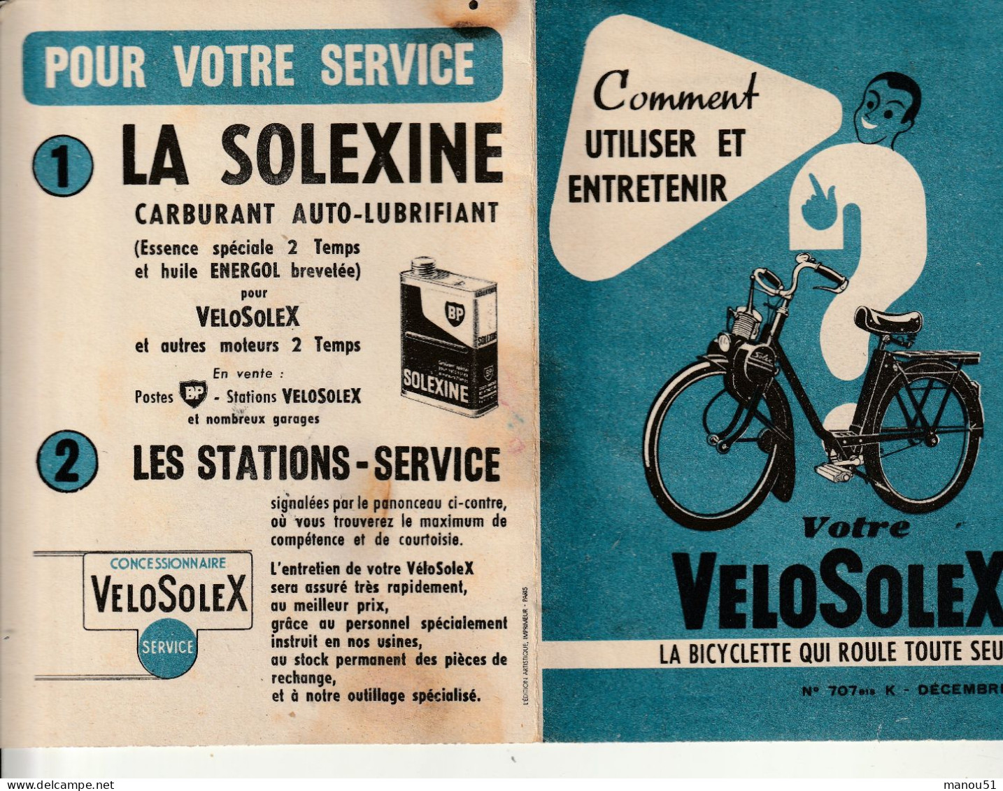 Comment Utiliser Et Entretenir Votre VELOSOLEX - Publicidad